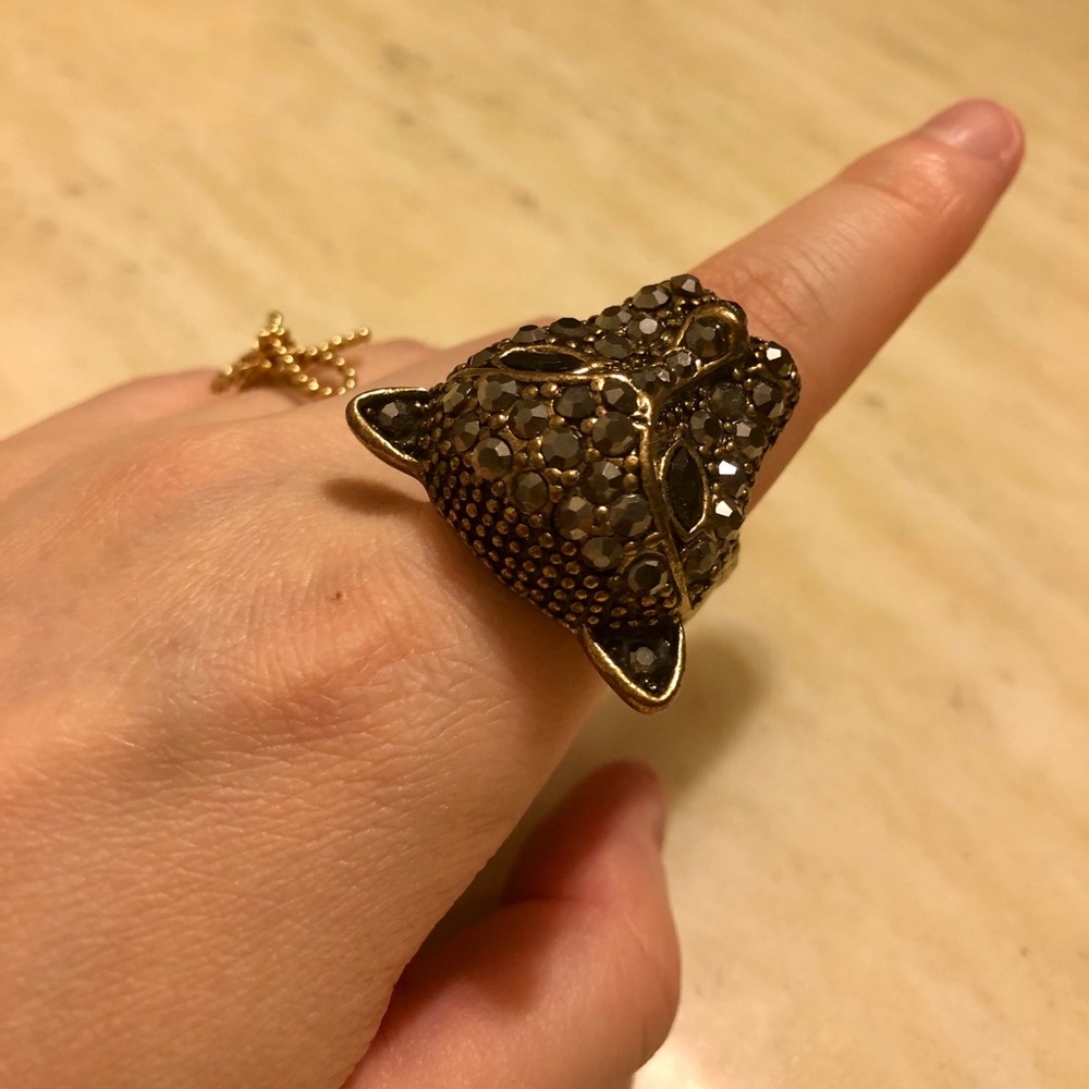 New Cart1er Style Crystal Fashion Ring - Picture 2 of 6